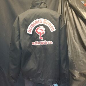 MAXIMALIST BIKERCORE SCREAMIN DEMON MOTORCYCLE  CO DICKIES JACKET